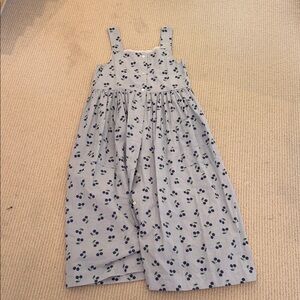 Bonpoint Light Blue Cherry-Print Sundress